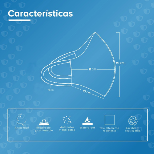 Tapaboca Máscara Premium Stoper Filtro Incorporado Lavable