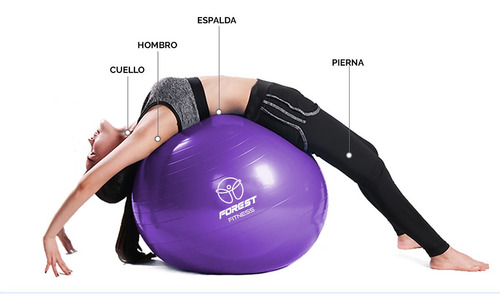 Imagen 4 de 8 de Pelota Yoga Ball Forest Fitness Esferodinamia 85 Cm Gym