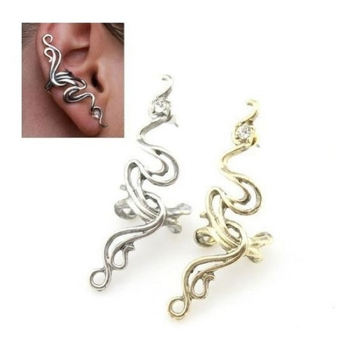 Zarcillo Solitario Ear Cuff Serpiente Fashion Accesorio 430g