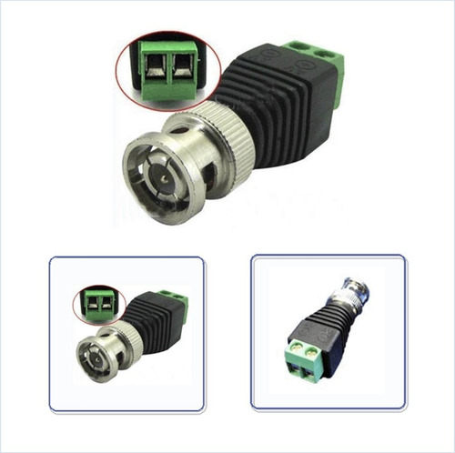 Conectores Bnc Macho Atornillable Video Balun Cámaras