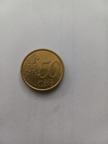 50 Centavos De Euro 2002 Italia. Excelente Condición.