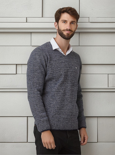 Sweater Bravío Con Escote V Mauro Sergio Art434
