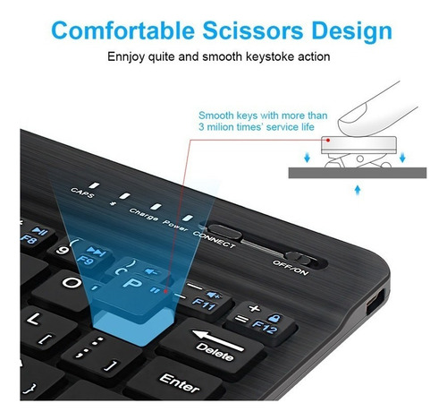 Funda Con Teclado For Samsung Galaxy Tab A8 10.5 Sm-x205/200