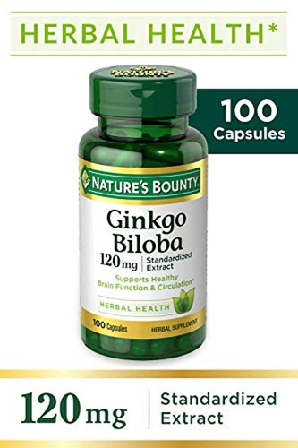 Nature's Bounty Ginkgo Biloba - Extracto Estandarizado 120