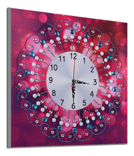 Reloj De Pared O Clock Kits Con Pintura De Diamantes En 5d,