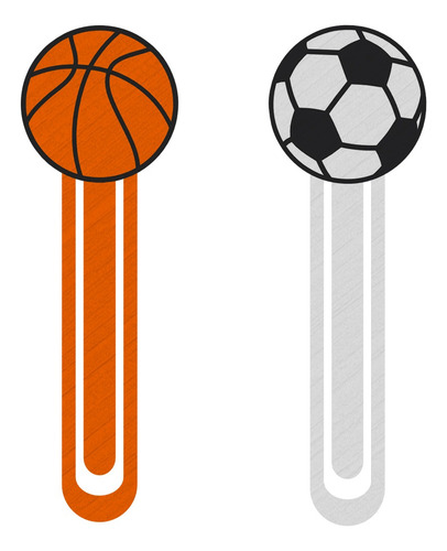 Señaladores De Libro Futbol Y Basquet Impresion 3d X50 Surtido Futbol Y Basquet