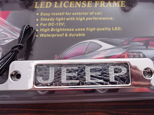 Porta Placas Led Hyundai Ford Chevrolet Toyota Jeep