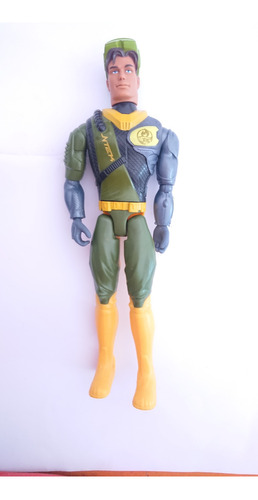 Max Steel 2010 Traje Ntek Fuego Articulado Verde Combate 