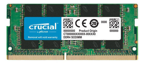 Memoria Ram Crucial Ddr4 8gb 3200mhz Sodimm Laptop 