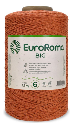 Barbante Color 1.8 Kg 4/6 Fio 1830 M Cores Diversas Euroroma Cor Telha