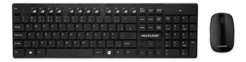 Kit Teclado E Mouse Sem Fio Multilaser 2.4ghz Usb Preto