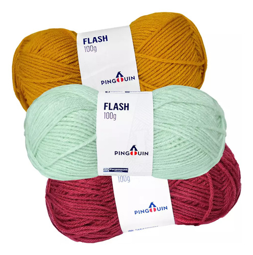 Kit 5 Novelos Lã Flash Pingouin 100grs A Escolher