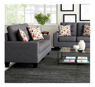 Sala Smeg Suede Gris Sala Sofa Sillon Mueble Plazas