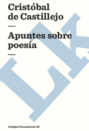 Libro Apuntes Sobre Poesía - Cristóbal De Castillejo