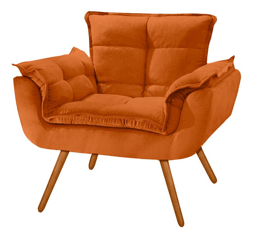 Kit 2 Poltrona Poltrona Poltrona Macia Confortavél Visammer Cor Terracota