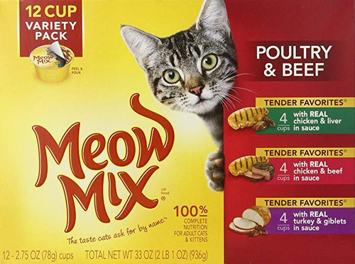Meow Mix Tender Favoritos Aves De Corral Y Carne Variety Pac