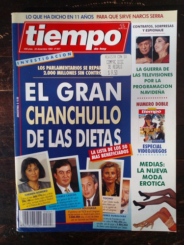 Tiempo De Hoy España 20/12/93 Gru Zeta Marta Sánchez Hilary