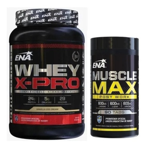 Ena Whey X Pro Whey Protein Con Creatina + Muscle Max