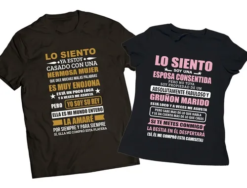 Playeras para esposos hot sale