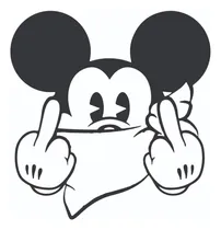 Comprar Calco Sticker Mickey Fuckyou Auto Motos Termos Pc Tuning