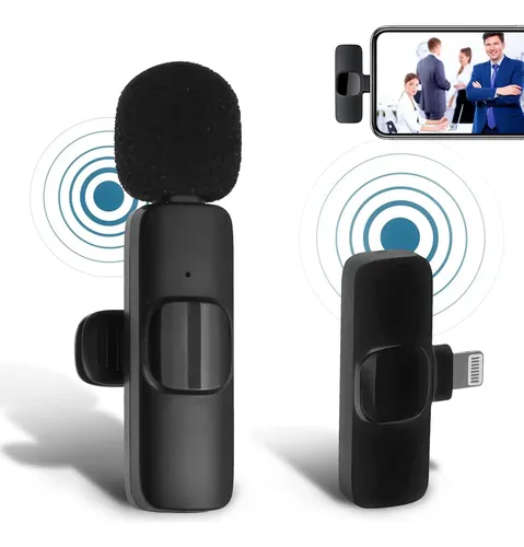 Microfono Lavalier Wireless Mini Plug-and-Play Per IPhone E Android, Con Cancellazione Del Rumore, Display E Batteria A Lunga Durata, Per Vlog E Interviste