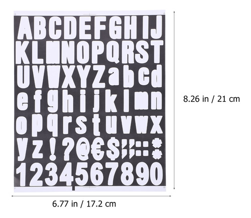 Pegatinas Con Números Y Letras, 10 Hojas