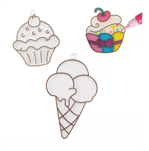 Mini Vitrales Y Pegatinas Para Pintar Juliana - Sisjul123