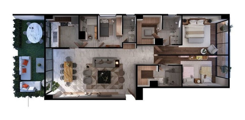 Imagen 2 de 9 de Departamento En Venta En Sierra Vista Con Jardin