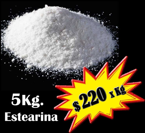 Imagen 1 de 5 de Estearina 5 Kg Ideal Para Fabricación De Todo Tipo De Velas