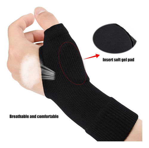 Soportes De Muñeca Para El Pulgar, Mangas De Compresión Tran