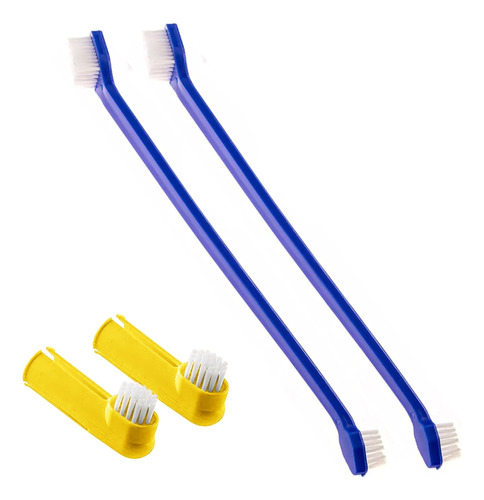 Sungrow Juego De 4 Cepillos De Dientes Para Perros Y Hurones