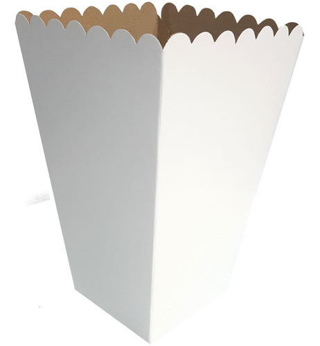 Caja Pochoclos Poc5 X 50u Packaging Blanco Madera