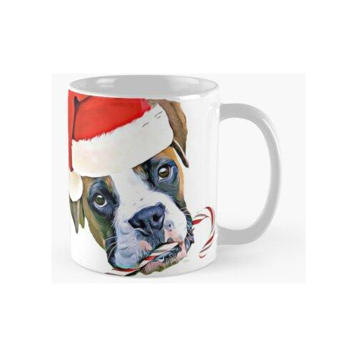 Taza Perro Boxer De Navidad Calidad Premium