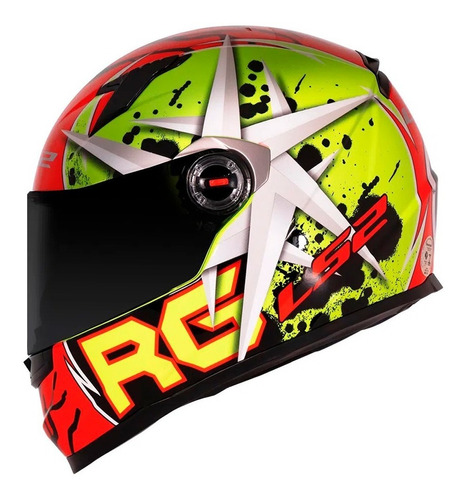 Capacete Ls2 Ff358 Renato Garcia Amarelo/vermelho Promoção