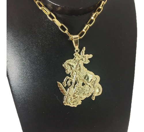 Imagem 2 de 5 de Pingente São Jorge 18 Gramas Ouro 18k