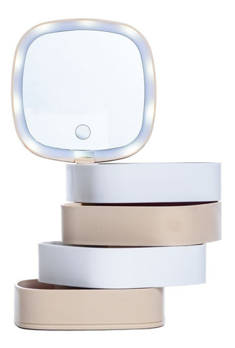 Imagen 4 de 4 de Cofre Joyero Organizador De Joyas Caja Almacenamiento Anillo