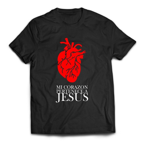 Remera Estampada Corazon Pertenece A Jesus Cristiana Amor Fe