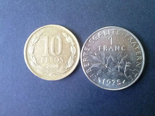 Moneda Francia 1 Franco 1975 Níquel (c35)