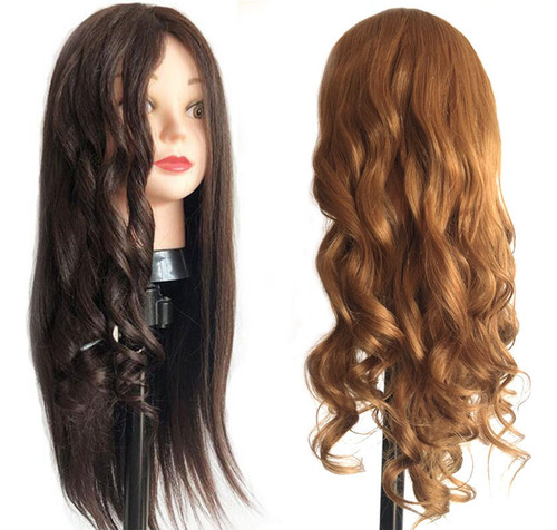 Cabeza Con Cabello Para Entrenamiento De Peluquería