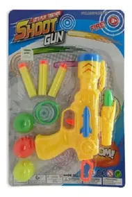 Arma Pistola Lanza Bolas X3 12cm Lanza Rapido Infantil Niños
