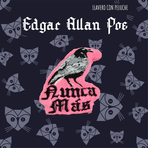 Llavero De Peluche Miniatura, Edgar Allan Poe  El Cuervo 