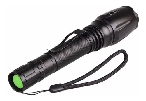 Linterna Táctica Gnérica Bl-8668 Led Militar Potente Recarga Blanco Negro