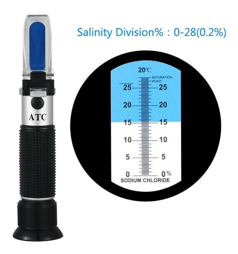Medidor De Salinidad Refractómetro Al 28% Portatil