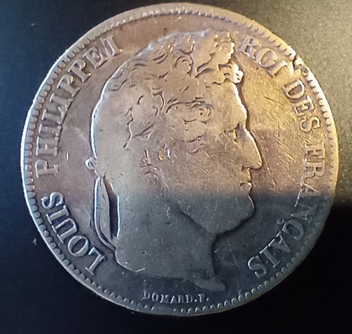 Moneda Francia 5 Francos 1834 Canto Parlante. Plata Lp 230