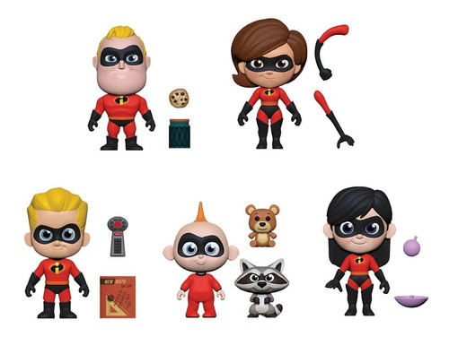 5 Figuras Funko 5 Five Star The Incredibles 2 Dash Jack Mr