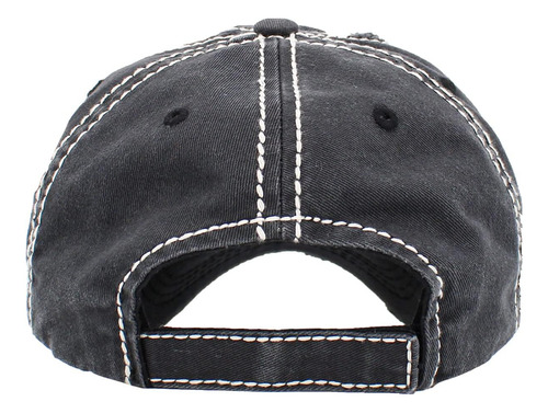 Kbv-basic Blk Gorra De Béisbol Desgastada Lavada A Mano