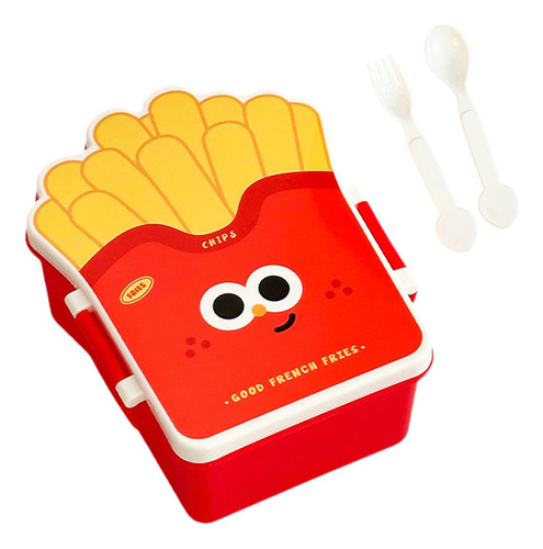 - Lunch Box Bento Caixa Com Tampa Compacta De Recipiente