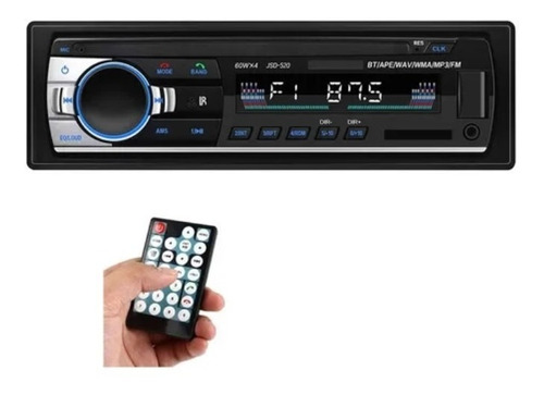 Radio Auto Bluetooth Fm Mp3 Usb Sd Aux Musica Control Remoto