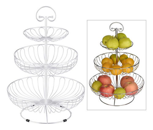 Canasta De Frutas De 3 Niveles Soporte De Canasta De Frutas