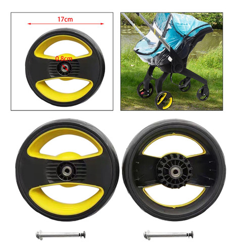 Rueda De Carro 2 Uds, Neumático Para Cochecito De Bebé,